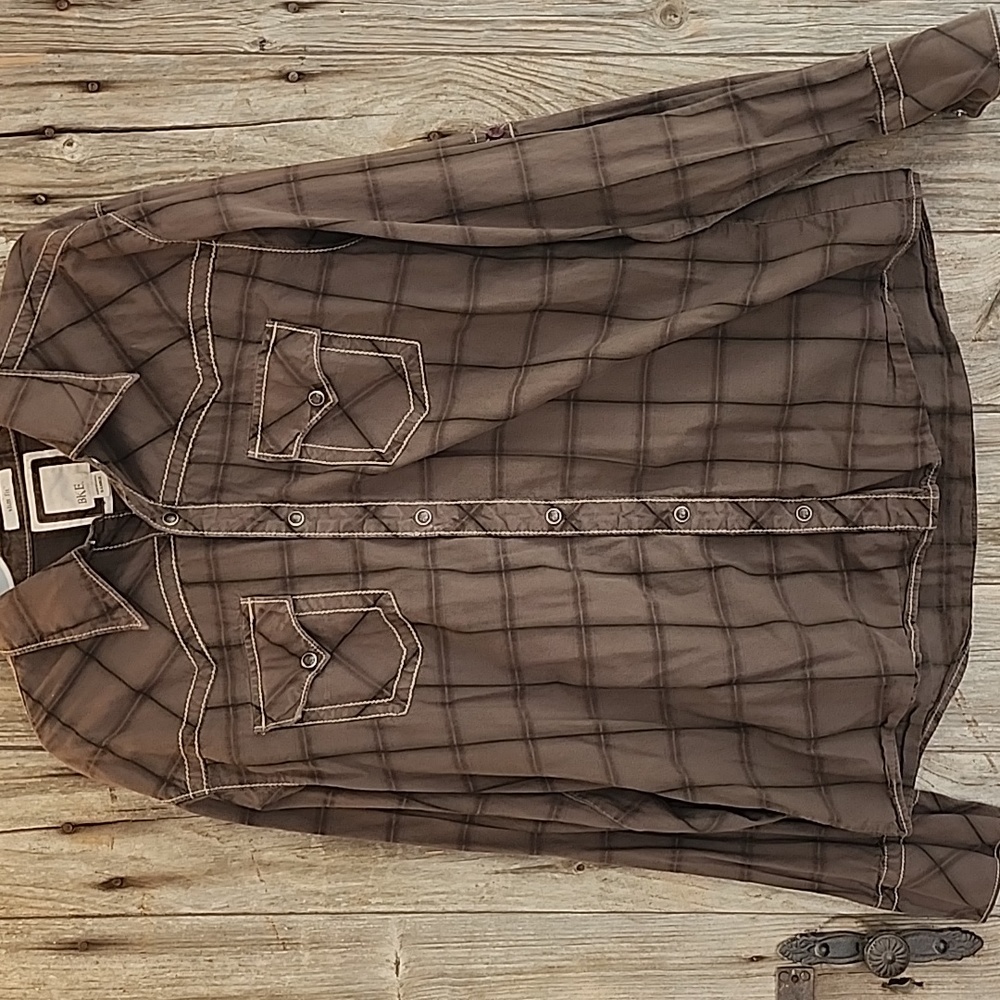 VINTAGE BKE Slim Fit Long Sleeve Shirt XL
